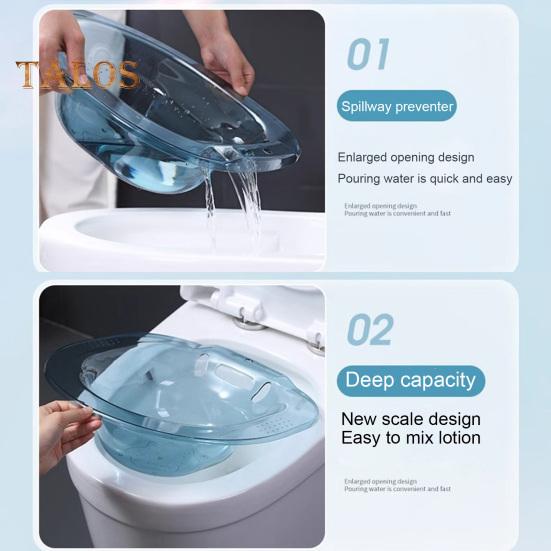 Hemorrhoids Sitz Bath Large-Capacity Wide Seating Area Anti-Overflow Toilet Wide Seat Universal Fit Sitz Bath