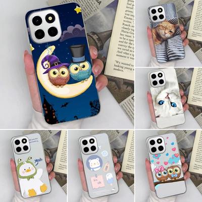 For Huawei Honor X7a X8c X6c 400 Pro X8a Luxury Clear Shockproof Phone Case Cute Owl Patterns Soft Silicone Camera Protection Cover For Huawei Housing