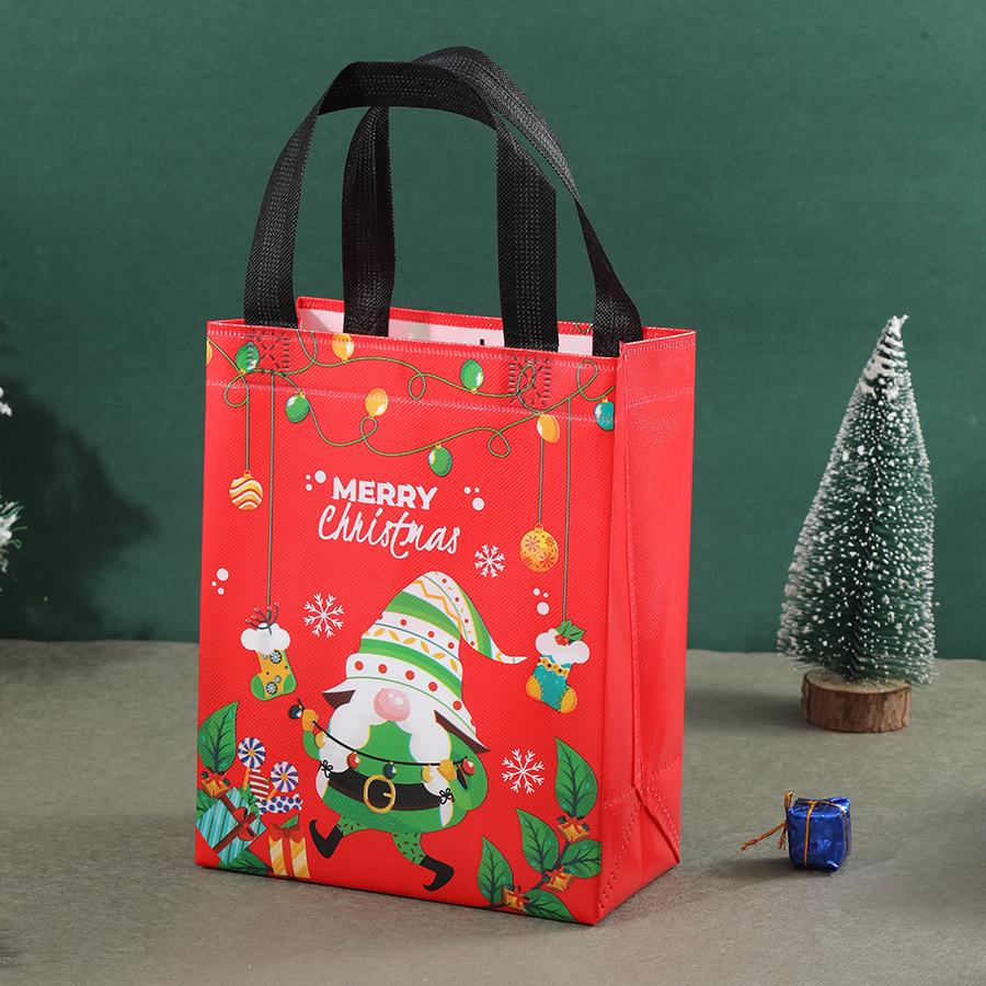 

Рождественские подарочные пакеты, Подарочные упаковочные сумки, Санта Клаус, Снеговик, Рождественская елка, Сумки из нетканого материала 1pc красный