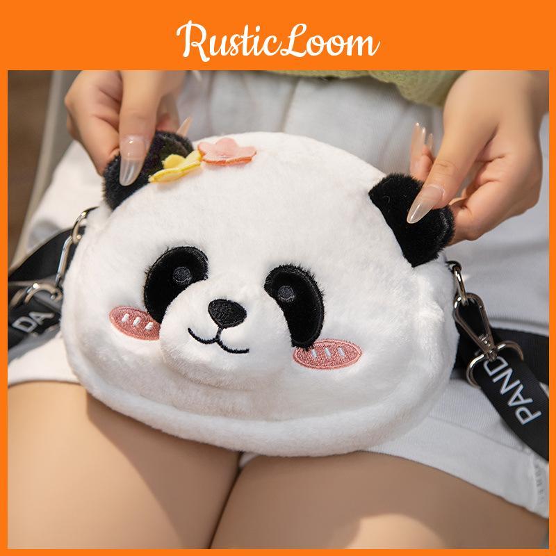 Delightful Plush Panda Mini Backpack For Girls Cozy Crossbody Bag For Children