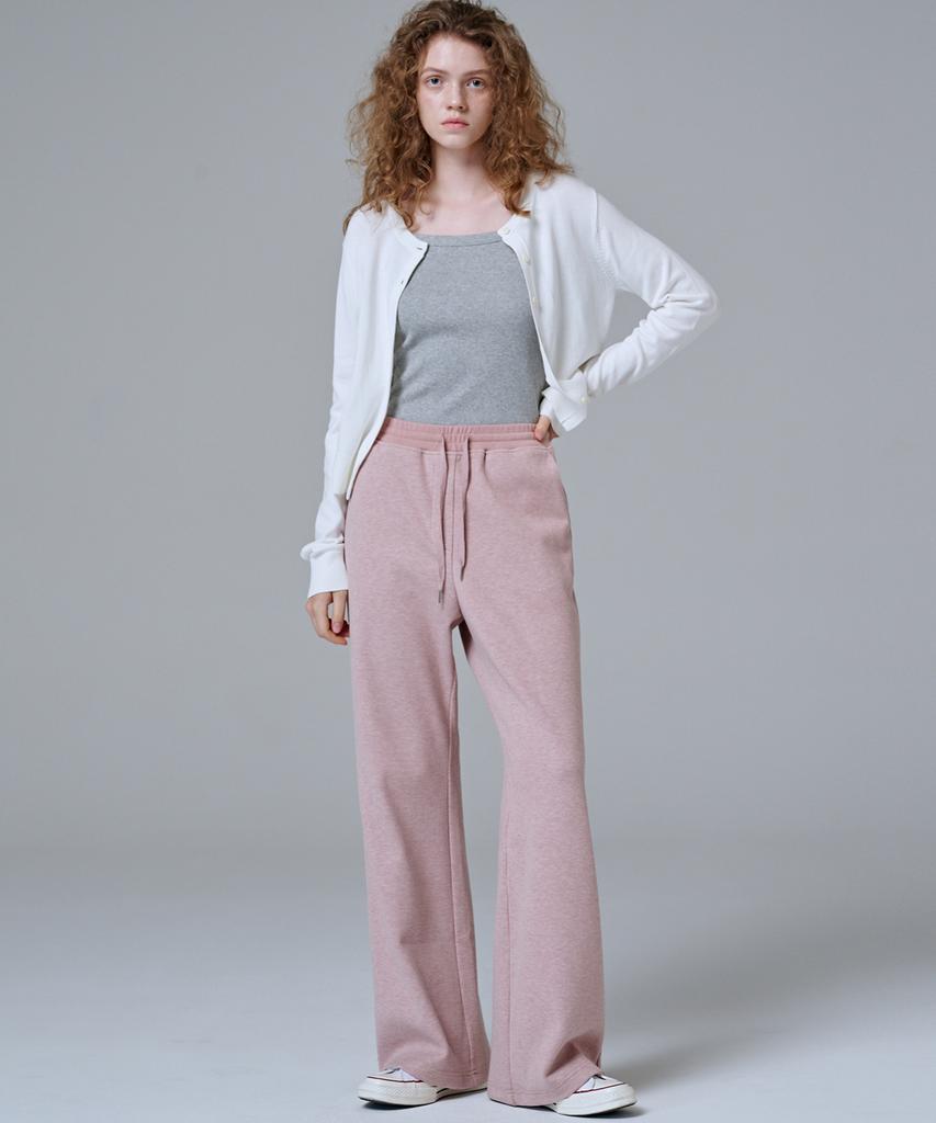 Marop 2303 Knit Corduroy Flare Pants (Pink)