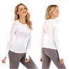 Women's Quick Dry Long Sleeve Yoga & Running Top - Round Neck, Sweat-Wicking, Fitness T-Shirt