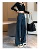2025 Women's High-Waisted Wide-Leg Jeans: Spring/Autumn, Slimming, Pear Shape, Plus Size, Floor-Length