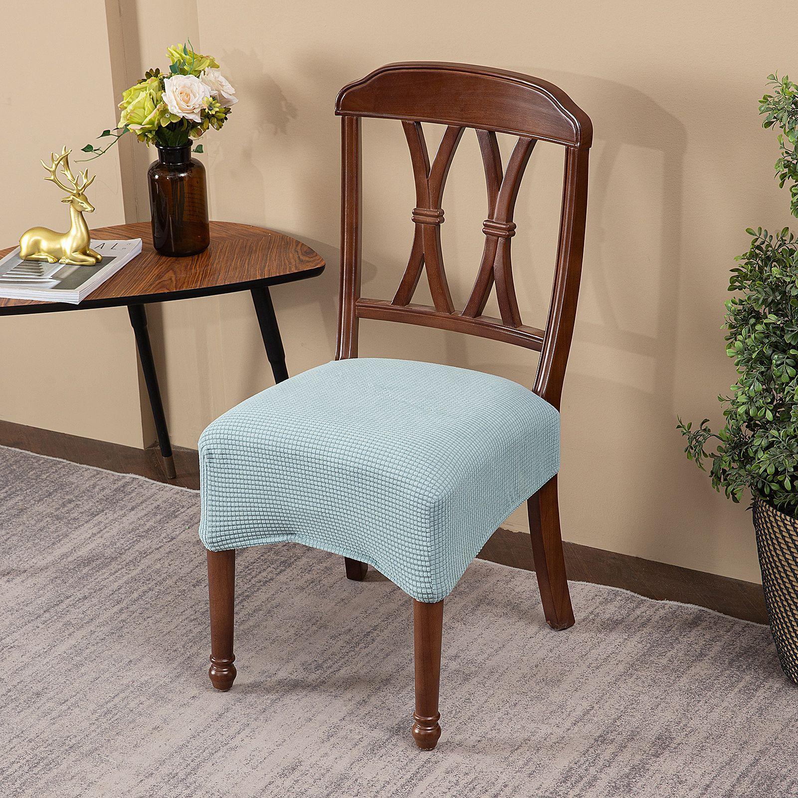 

100% Tpu Film Waterproof Chair Cover American Country Solid Wood Dining Chair Cover European Dining Table Chair Stool Cover Add button tongue pad озеро синий