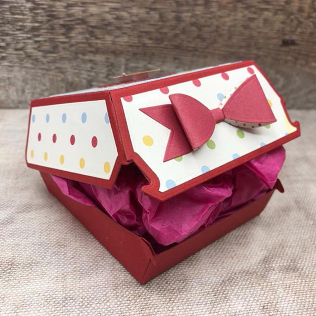 Metal Cutting Dies Hamburger Box Die Cuts Templates Molds Embossing Stencils for Album Scrapbooking Paper Decoration