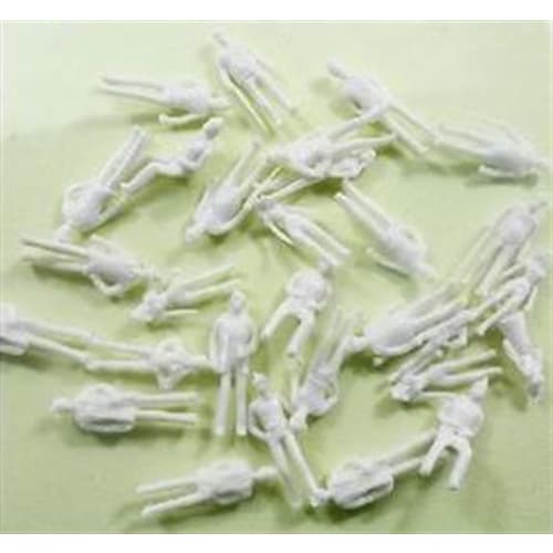 [No-Brand Product] Perfect for this set of 100 unpainted humanoid random white railway and architecture models, 1:200 scale (approximately 10mm)
