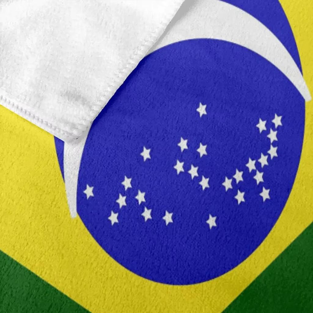 Brazil Flag Swimming Textile Towel Adult Absorbent Bath Towel Women Men Robes Super Soft Microfiber Fabric Comfortable Towel