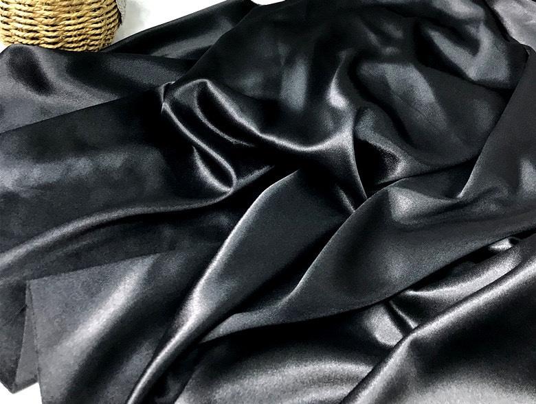 Water Light Crystal Satin Black Dress Wedding Dress Formal Dress Glossy Glossy Soft Designer Clothing Fabric Thick Satin Fabrics