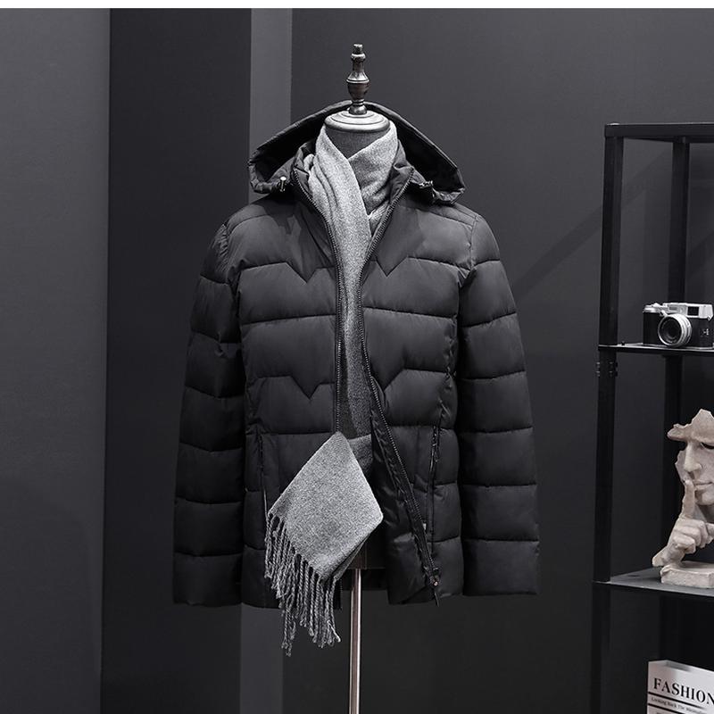 Giacca di Cotone da Uomo Nuova Giacca Invernale Leggera e Sottile Collo Alto Isolamento Ispessito Giacca da Uomo alla Moda e Casual