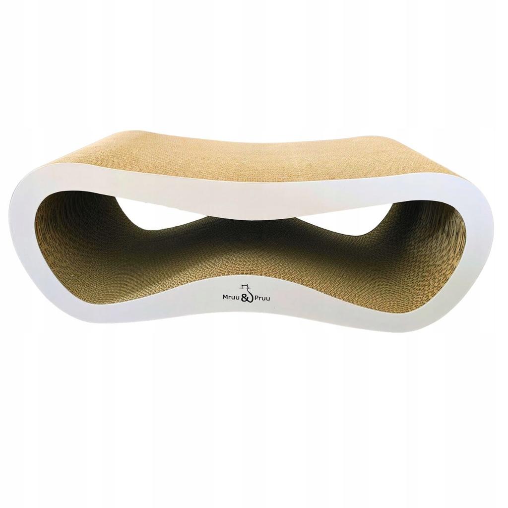 Leon cat scratching post | white 40cm | 78x28x40 cm | MruuPruu