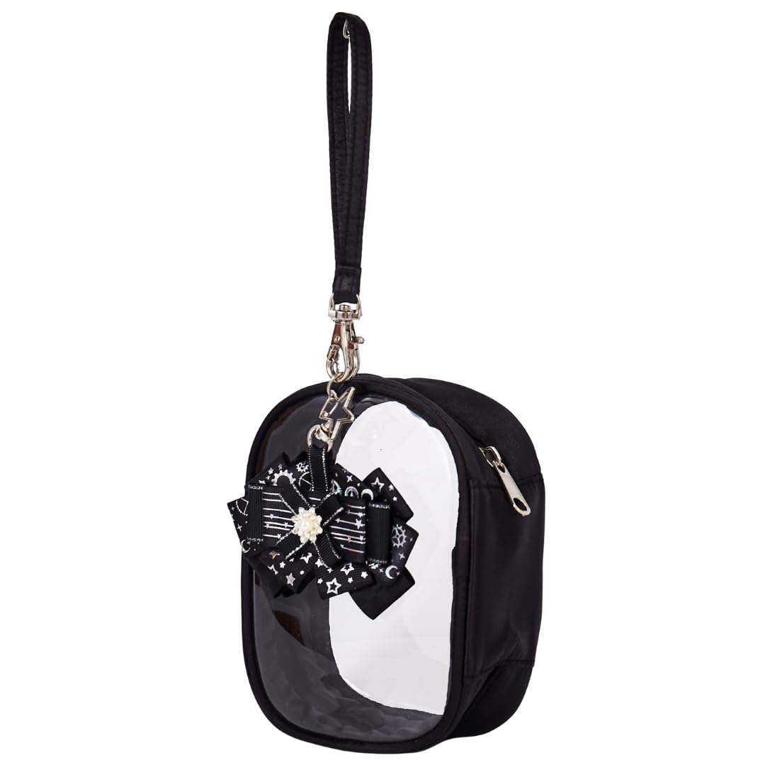 

Plush Pouch, Oshikatsu Goods, Clear Solid Color, Stuffed Animal, Plush Toy Case, Bag, Carry Pouch (Black)