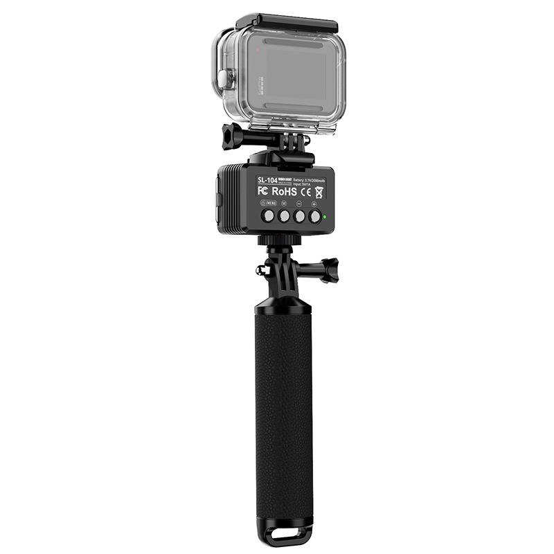 Underwater LED Fill Light 5W Diving Light Kit 2700K-5600K Built-in Battery 40M/130ft Waterproof