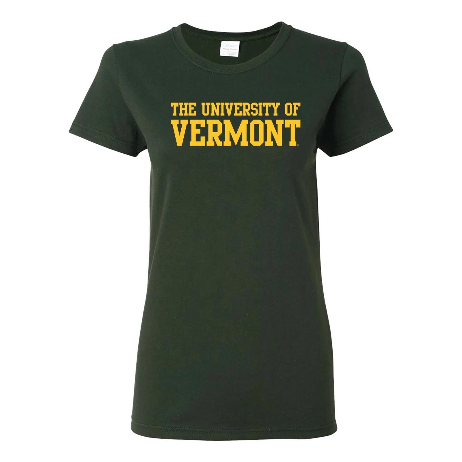 Vermont Catamounts Basic Block Womens T-Shirt - Forest 2XL