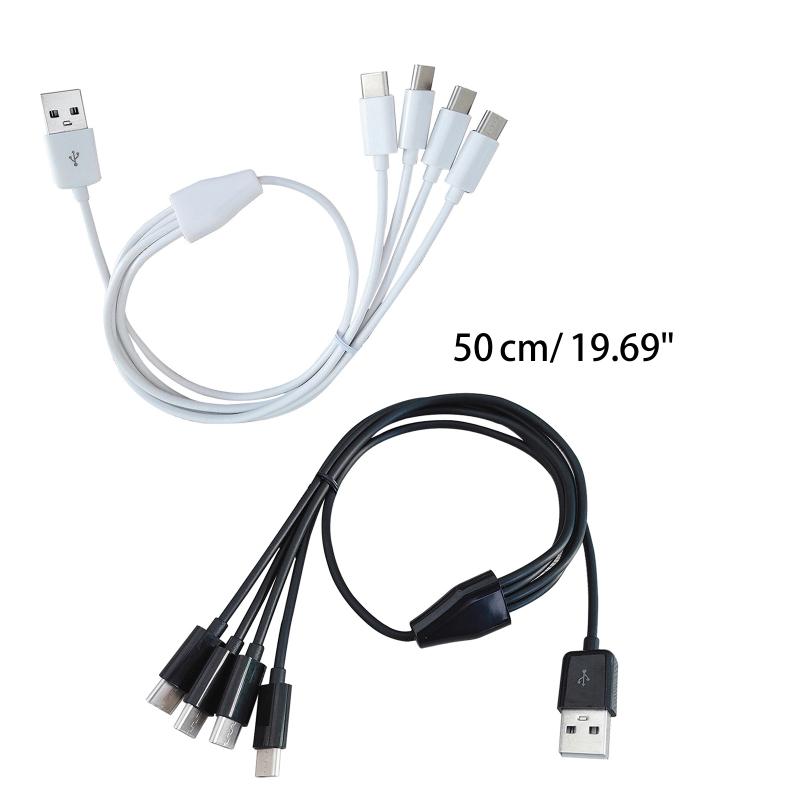 USB C Multi Charging Cable 4-in-1 Charging Cord with Type C Connectors Universal Charger Adapter for Tablet Phone