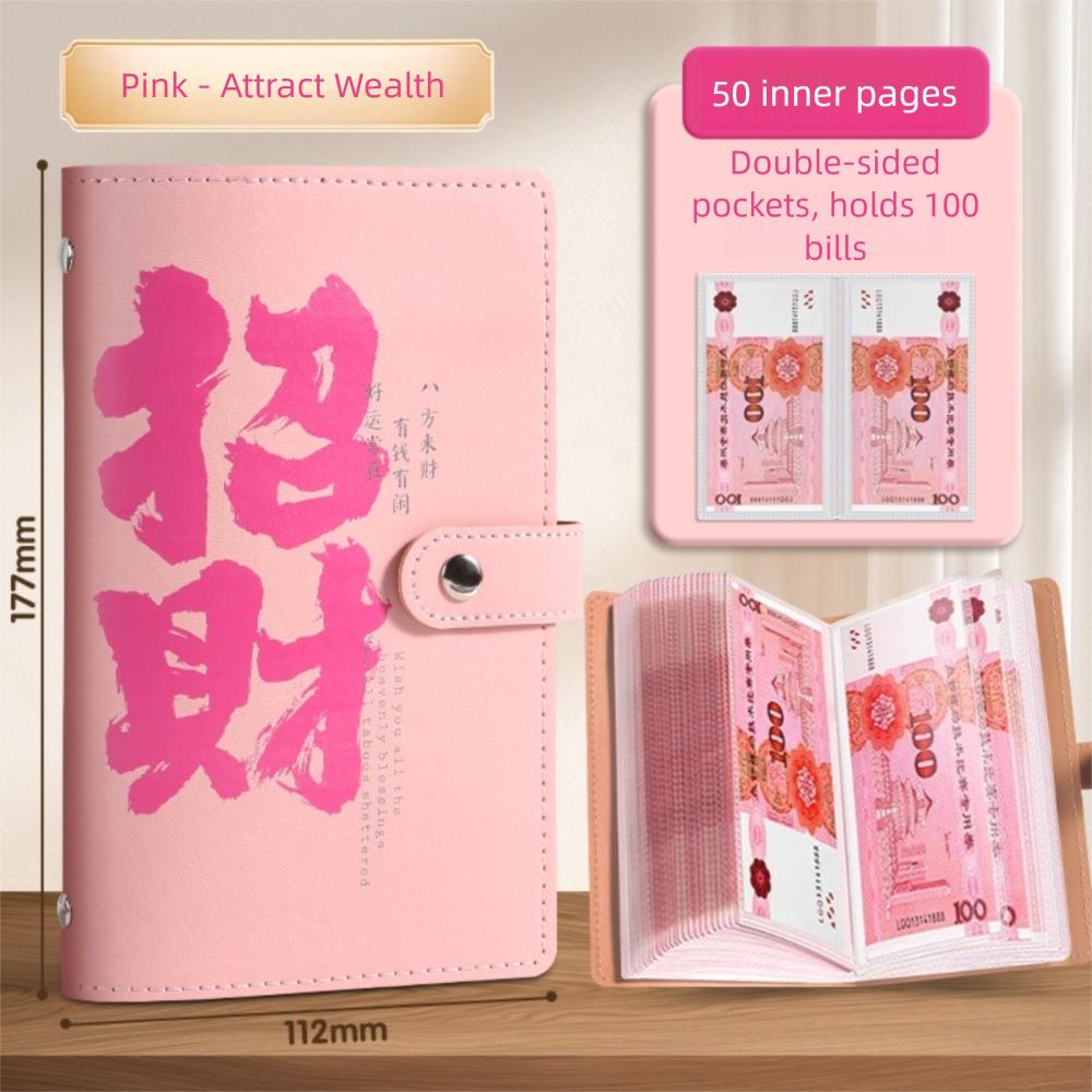 PU Money Collection Book Get Rich Overnight Savings Binder Mini Binder Savings Challenge  Couples