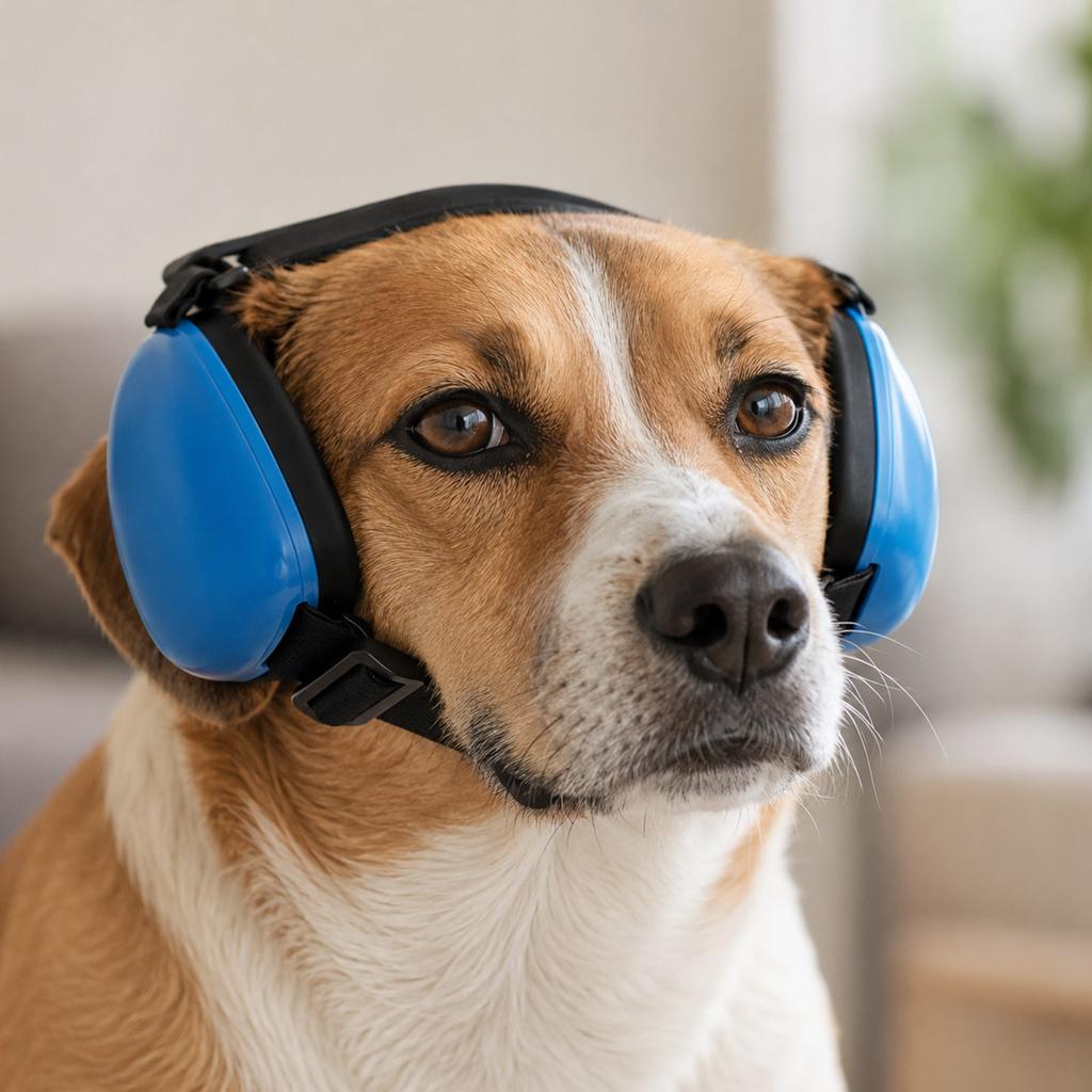 Verstellbare Gehörschützer mit Geräuschreduzierung für Hunde, Bequeme Passform, Schützende Ohrenabdeckungen für laute Umgebungen und Stressabbau