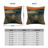 The Scream Edvard Munch Pillowcase Polyester Linen Velvet Creative Zip Decor Throw Pillow Case Home Cushion Cover 18"