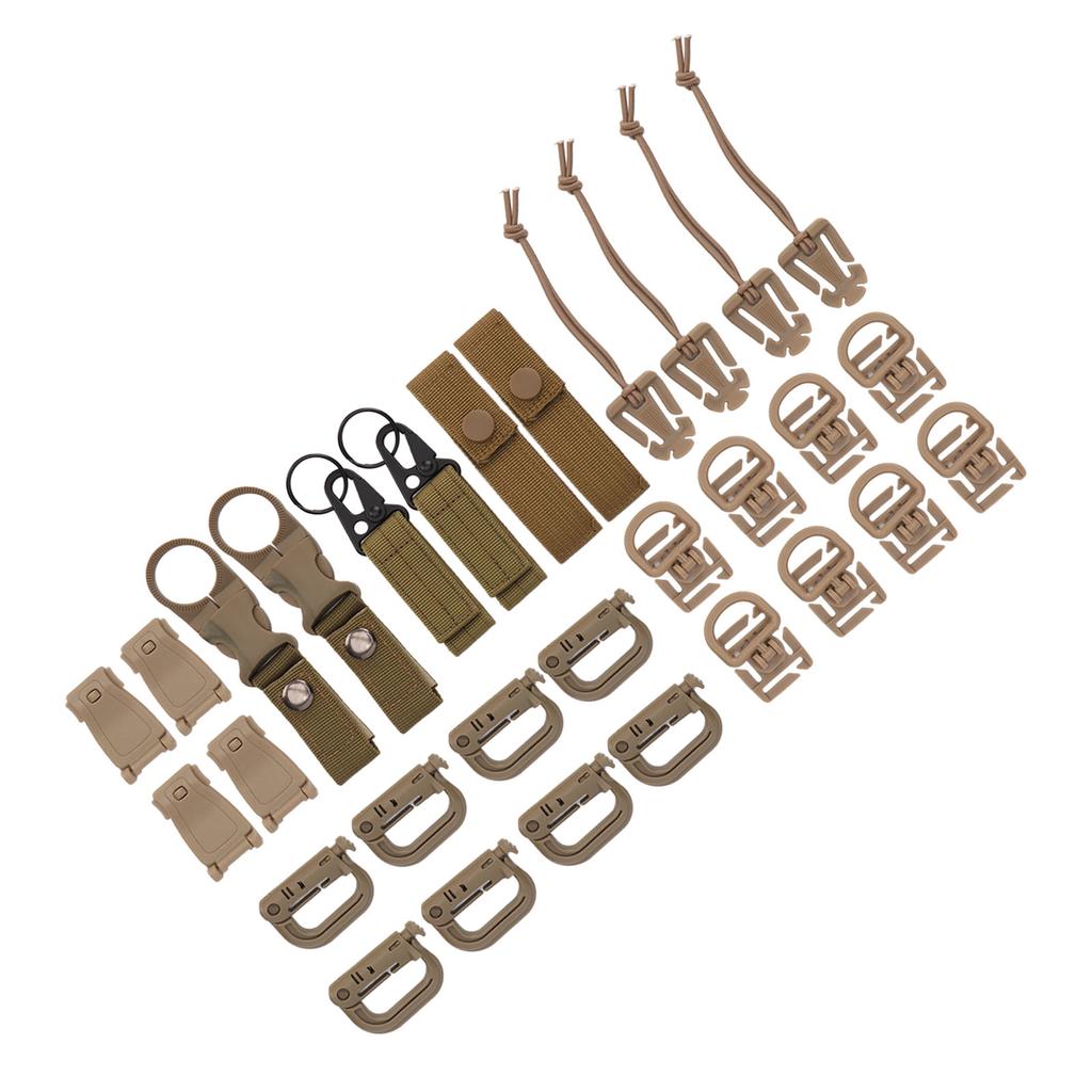 30 Pcs Molle Attachments D Buckle Backpack Buckle Nylon Ribbon Backpack Accessories for Picnics