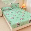 Panda Printed Fitted Bed Sheet with Elastic Cool Feeling Brushed Bedsheet Queen/King Size 5D Digital Printed Mattress Protector