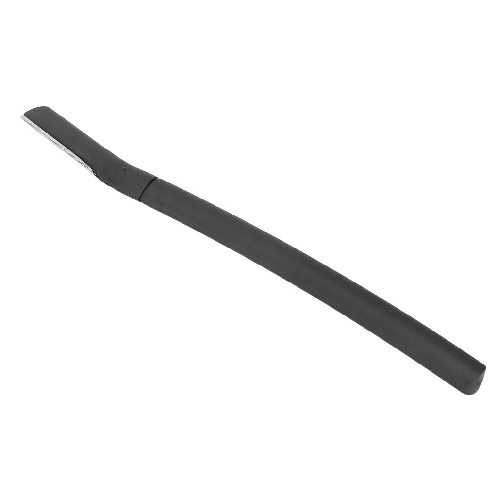 Metal Eyebrow Trimmer Stainless Steel Unisex Manual Eyebrow Beard Trimmer with 6 Blades for Hair Black