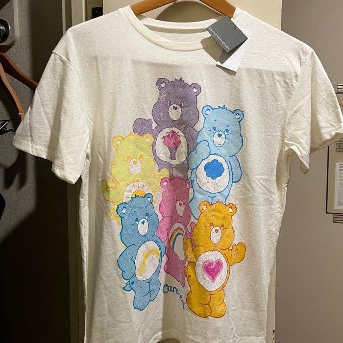 Men's Cotton T-Shirt, Quick Dry Breathable, Summer Casual Wear Retro Care Bear Cartoon Unisex TShirt Gift For Fan S5XL