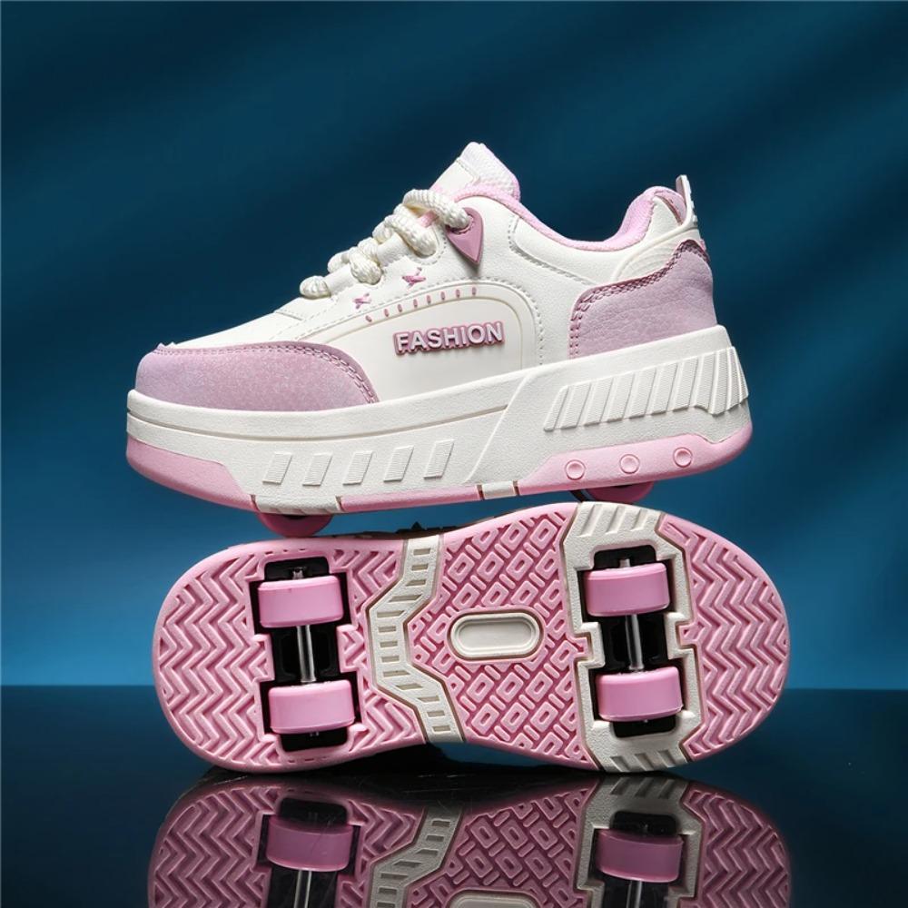 New Style Four-wheel Running Shoes Wheel Shoes Children's Roller Skating Shoes Outdoor Roller Skates Kids Sneakers