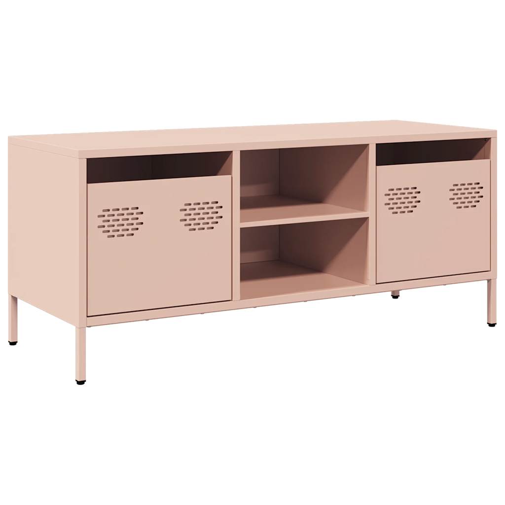 Vidaxl TV Cabinet, Pink, 101.5X39X43.5 Cm, Cold Rolled Steel