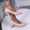 Fashion Slip-on Women's Shoes 2024 Autumn Style Shallow Comfortable Work Shoes Casual Fashion High Heels Large Size 34-43 Tacones Mujer