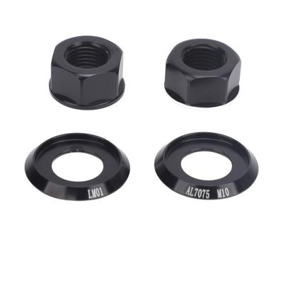 2 PIEZAS Tuerca de Buje M10 1.0 Aleación de Aluminio Tuerca de Buje de Rueda de Repuesto Tornillo para Bicicleta de Piñón Fijo Bicicleta de Montaña Bicicleta de Carretera