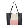 Retro Simple Atmosphere Women's Summer New Large-capacity Splicing Shoulder Portable Tote Bag