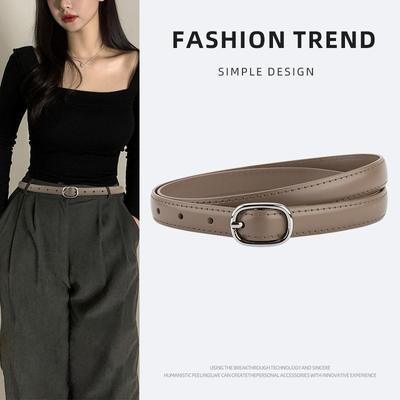 New Genuine Leather Ins Style Belt for Women Simple and Versatile Decorative Dress Casual Pants for Women Waist Belt High-end