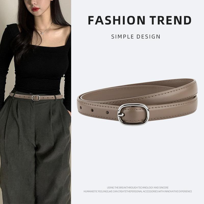New Genuine Leather Ins Style Belt for Women Simple and Versatile Decorative Dress Casual Pants for Women Waist Belt High-end
