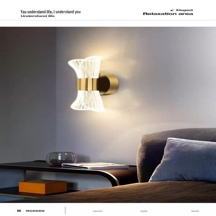 Nordic LED Acrylic Bedside Lamp for Bedroom, Living Room, or Hallway - Slim Waist Design