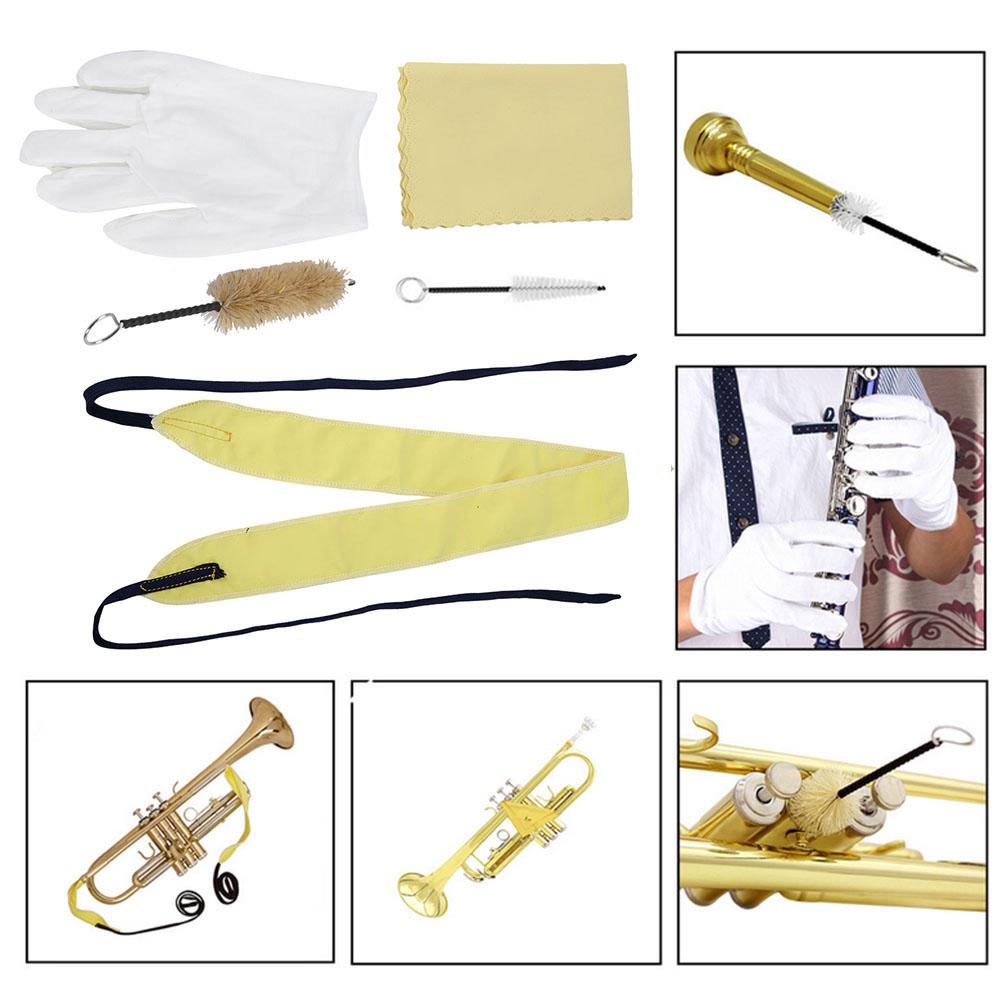 Trumpet Cleaning Brushes Set Musical Instrument Maintenance Care Kit Accessories