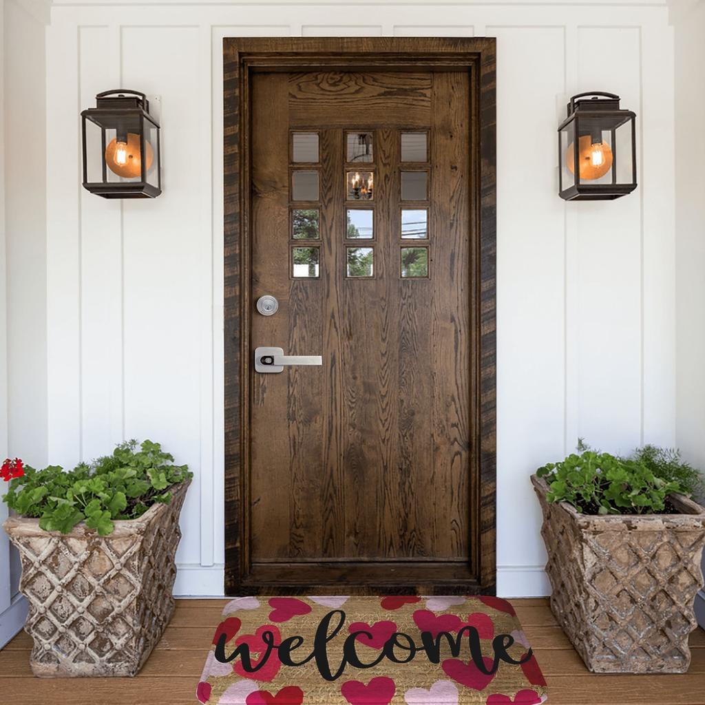 1PC Welcome Pattern Kitchen Rug Non-Slip Door Mat Pop Design Bathroom Rug Bath Mat Carpet for Home Sink Laundry Decoreeree