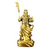 Brass Guan Gong God of Wealth with Blade Home Statue Figurine