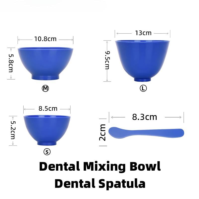 1Set Dental Soft Rubber Bowl, Silicone Bowl, Plaster Mixing Bowl, Plastic Mixing Spatula, Dental Impression Materials