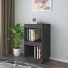 Vidaxl Bookshelf, Grey, 40X35X71 Cm, Solid Pine Wood