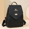 Vintage Flip Women's Backpack PU Travel Bag Large Capacity Student Schoolbag