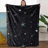 A Cozy Fleece Blanket Featuring a Starry Night Sky Design, Made of Soft And Breathable 100% Polyester, Perfect As a Gift for Fam