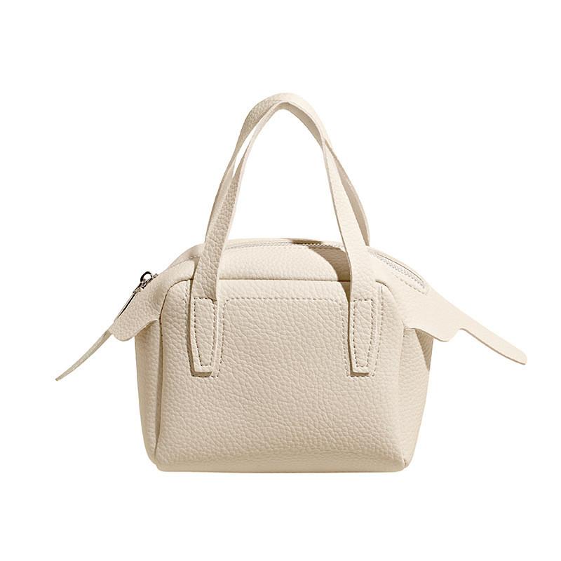 

Minimalist Solid Color Pu Handheld Small Square Bag For Daily Casual And Commute слоновая кость