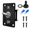 Weideer Toggle Switch 12V 30A Heavy Duty Waterproof Toggle Switch ON/Off 2 Pin 2 Position SPST with Mounting Panel Waterproof Cap for Auto Car Marine