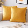 Velvet Solid Pillow Cover Removable Washable Sofa Cushion Case Soft Cozy Home Decor Elegant Comfortable Accent