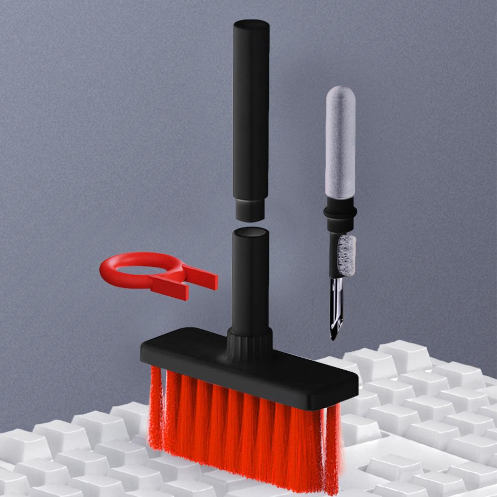 5-in-1 Multifunctional Keyboard Cleaning Brush Dust Remover Headphones Brushes Sweep Set Household Keycap Puller for Computer