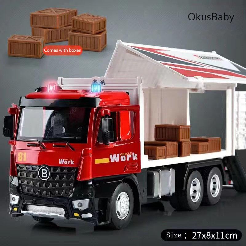 1/24 Scale Run-off Model Truck Type Large Unit Box, Container Car Games, Original Content Prize Games,