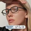 New Fashion Brand Design Retro Square Frame Photochromic Anti Blue Light Prescription Hyperopia Reading Glasses Degree 0 To +600