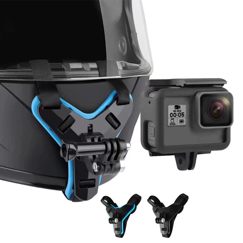 Motorcycle Helmet Strap Mount Phone Stand Holder For GoPro Hero 12 11 Insta360 X4 Action Sports Camera Mobile Phone Accessories