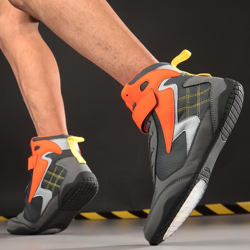 36-46 botas de boxe unissex malha de alta qualidade respirável tamanho grande botas de boxe leves sapatos de treinamento de luta botas de motocicleta masculinas