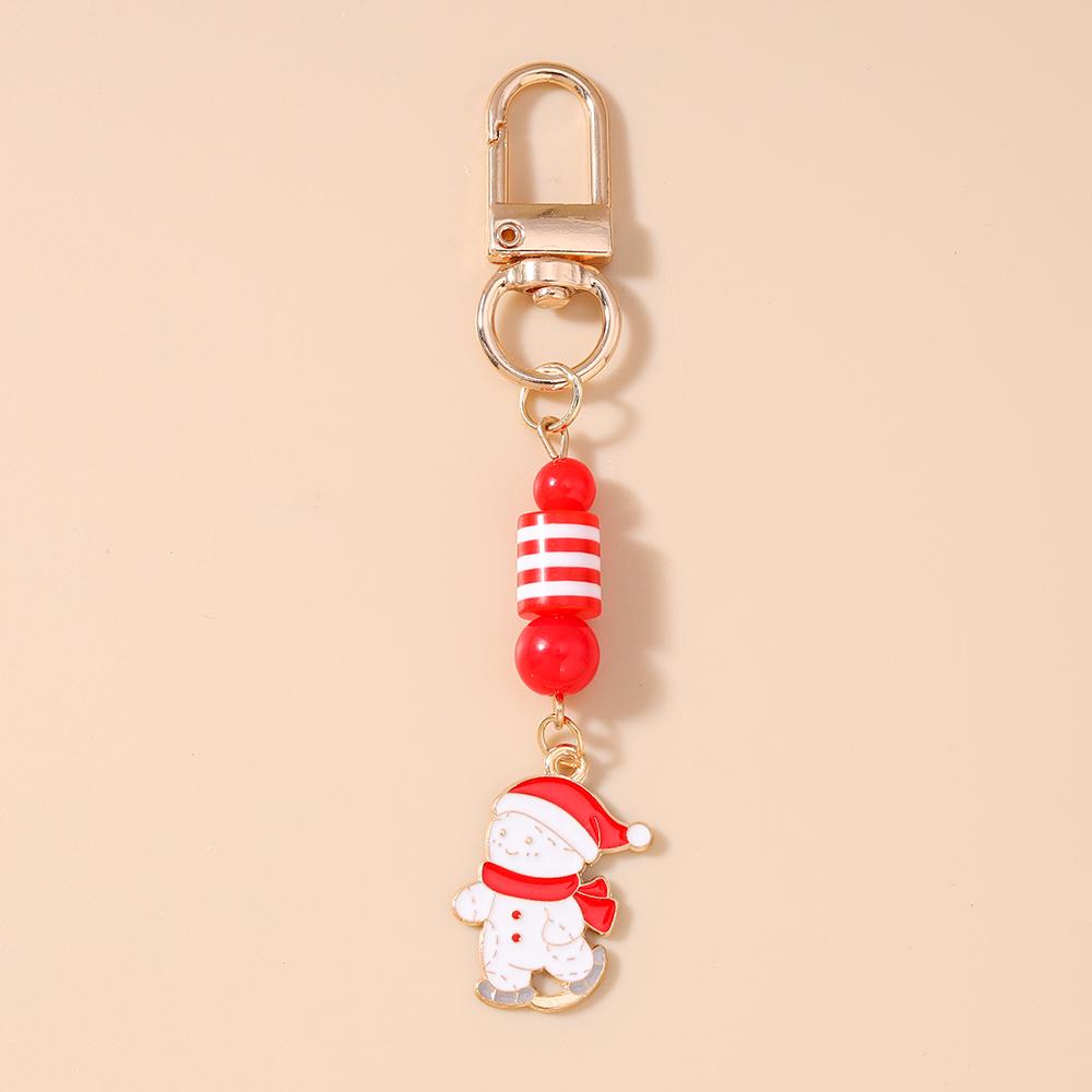 

Fashion Enamel Christmas Keychain Wreath Gloves Santa Claus Key Ring Pendants for Women Girls Handbag Decor DIY Key Chain Gift