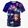 Summer Trendy Anime 3D Printed T-shirt Neutral Fashion Anime Fashion Casual Comfortable Short Sleeve Men's Women's T-shirt